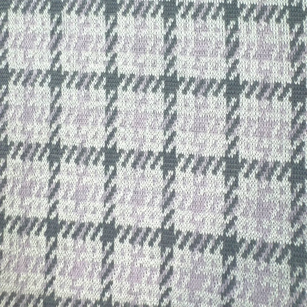 American Eagle Purple Grey‎ Plaid High Rise Flare Knit Pants Size 8 Regular